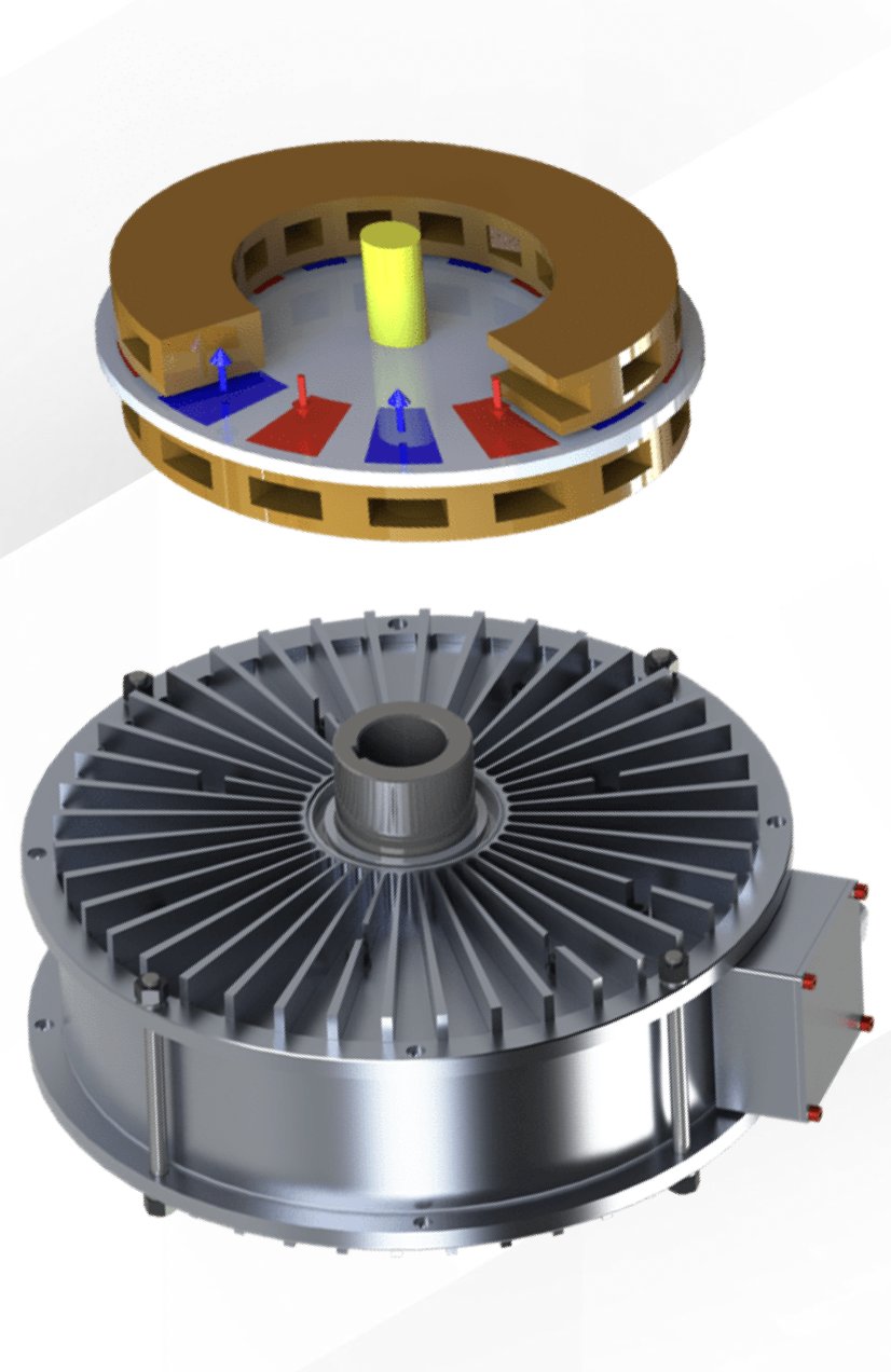 Halbach array CAD render showing alternating pole configuration and machined assembly
