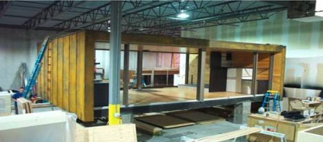 Composite modular home being built in factory