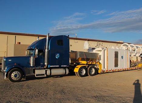 Composite components being transported